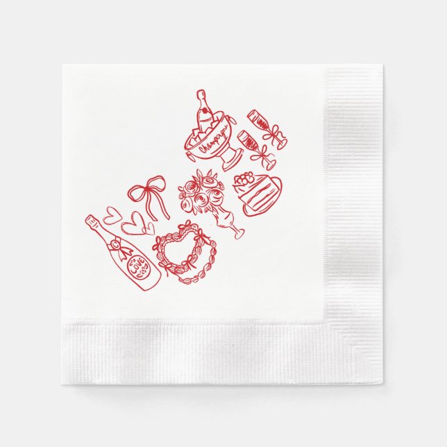 Servilleta De Papel Coquette Love Plate (Anverso)