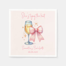 Servilleta De Papel Coquette Pink Bow Bachelorette