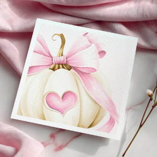 Servilleta De Papel Coquette Pumpkin Pink Baby Shower