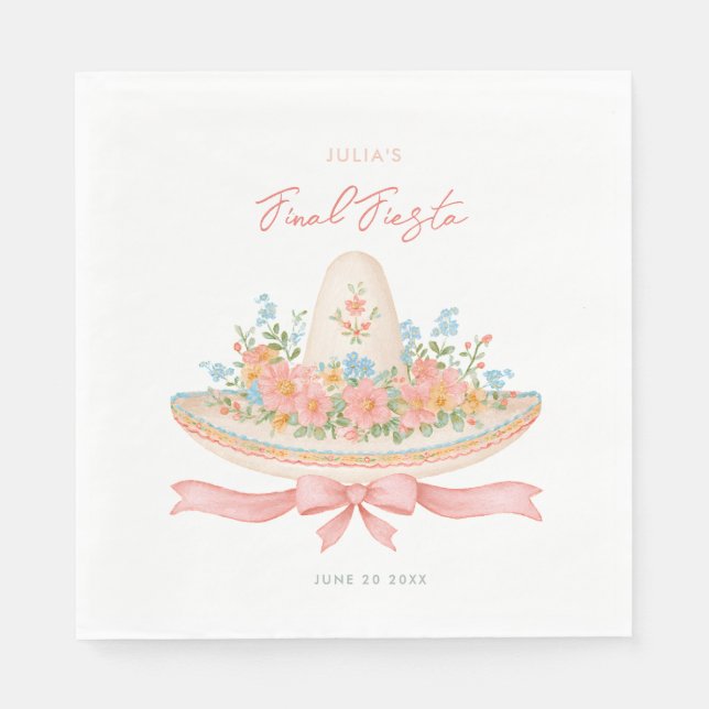 Servilleta De Papel Coquette  SombreroFinal Fiesta Margarita (Anverso)