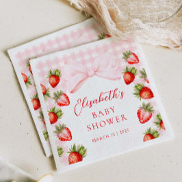 Servilleta De Papel Coquette Strawberry Baby Shower