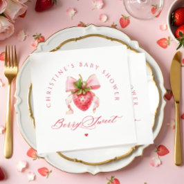 Servilleta De Papel Coquette Strawberry Baby Shower
