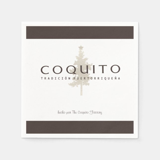 Servilleta De Papel Coquito Tradición Puertorriqueña Anuncio (Anverso)