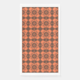 Servilleta De Papel Coral Brown Checker Argyle Pattern
