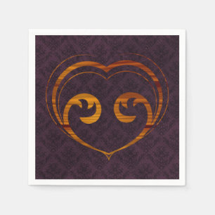 Servilleta De Papel Corazón abstracto de Steampunk