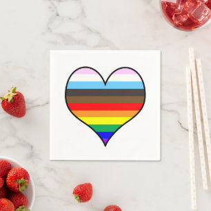 Servilleta De Papel Corazón arcoiris