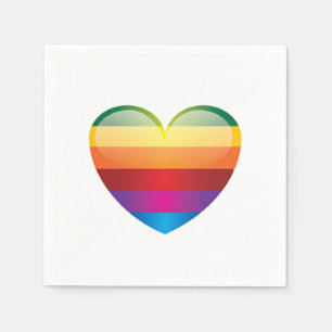 Servilleta De Papel Corazón arcoiris