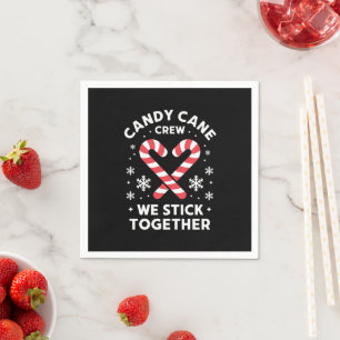 Servilleta De Papel Corazón de Caramelo de Navidad Nos mantenemos junt