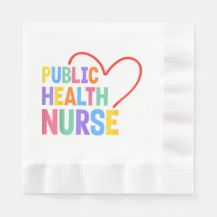 Servilleta De Papel Corazón de Enfermeras de Salud Pública