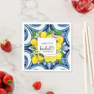 Servilleta De Papel Corazón de guión precioso   Limón   Napkin con duc