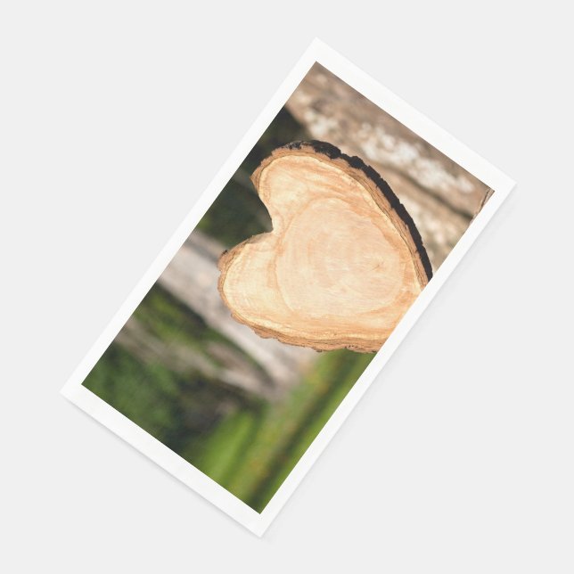 Servilleta De Papel corazón de madera (Esquina)