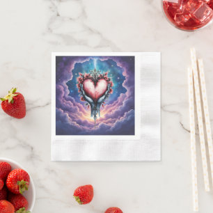 Servilleta De Papel Corazón de Magia Silenciosa