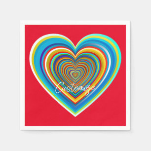Servilleta De Papel Corazón de San Valentín multicolor Thunder_Cove