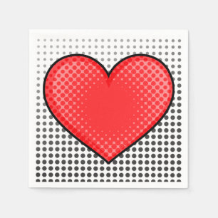 Servilleta De Papel Corazón del arte pop