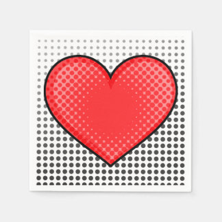 Servilleta De Papel Corazón del arte pop
