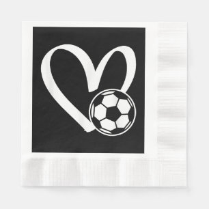 Servilleta De Papel Corazón del balón de fútbol