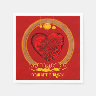 Servilleta De Papel Corazón del dragón, Año del dragón