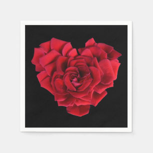 Servilleta De Papel Corazón del rosa rojo