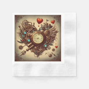 Servilleta De Papel Corazón/el día de San Valentín de Steampunk