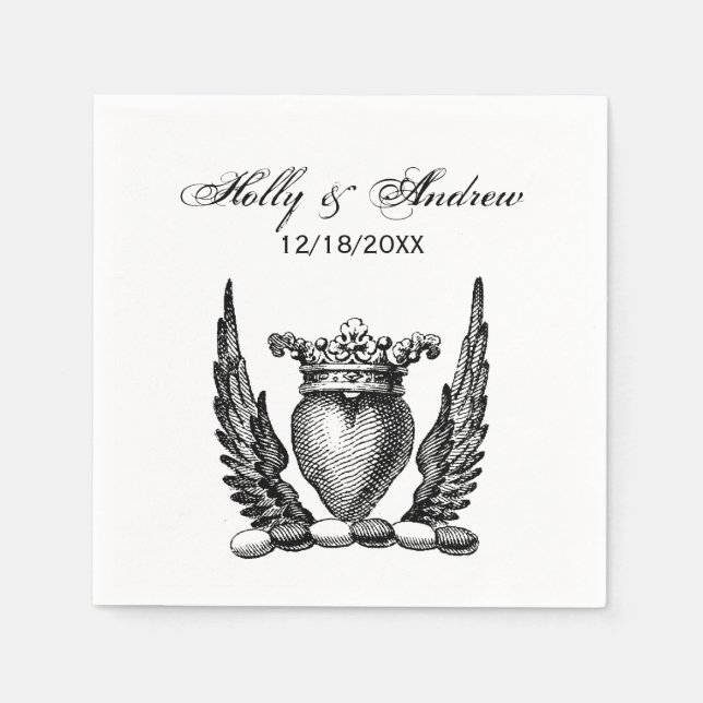 Servilleta De Papel Corazón heráldico con Escudo del escudo de armas (Anverso)