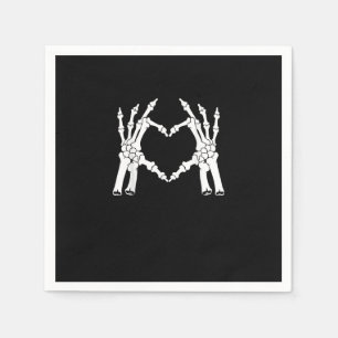 Servilleta De Papel Corazón - Mano de esqueleto de Halloween