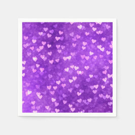 Servilleta De Papel Corazón morado colorido