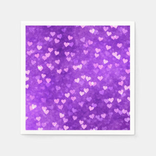 Servilleta De Papel Corazón morado colorido