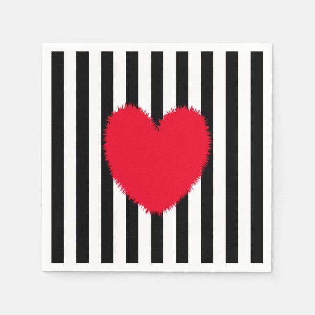 Servilleta De Papel Corazón rojo (Anverso)