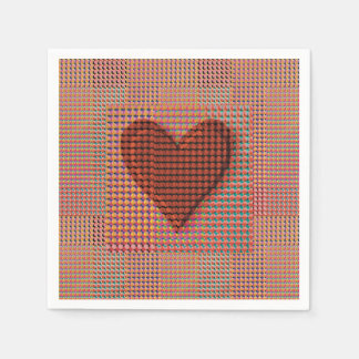 Servilleta De Papel Corazón Rojo