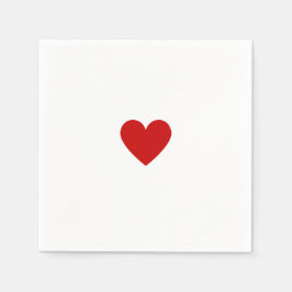 Servilleta De Papel Corazón Rojo de San Valentín