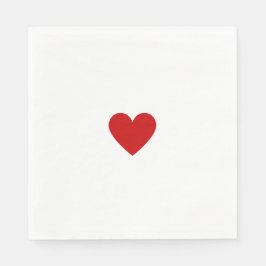 Servilleta De Papel Corazón Rojo Moderno Personalizado