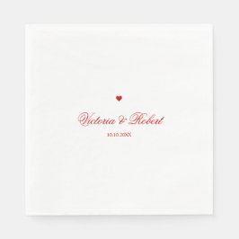 Servilleta De Papel Corazón Rojo Personalizado