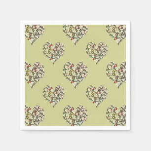 Servilleta De Papel Corazón romántico Floral vintage
