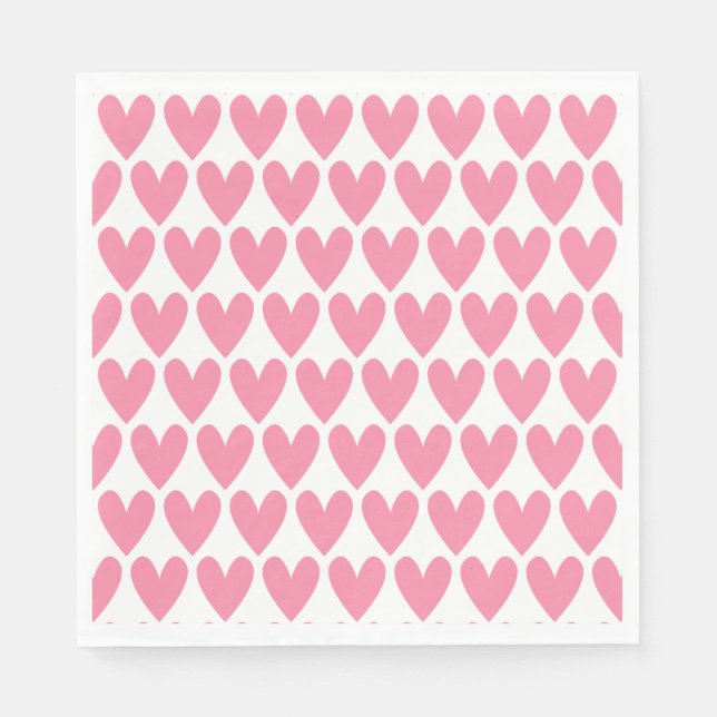 Servilleta De Papel Corazón rosa (Anverso)