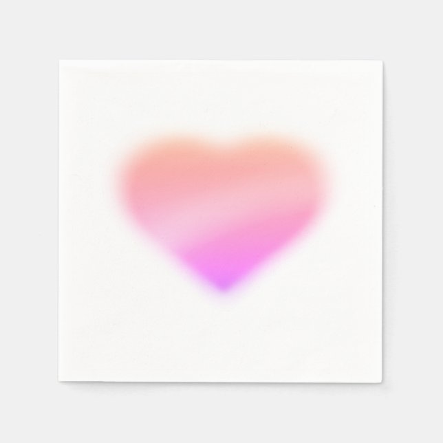 Servilleta De Papel corazón rosa (Anverso)