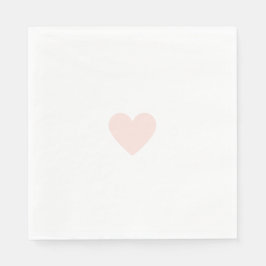 Servilleta De Papel Corazón Rosa Moderno Personalizado