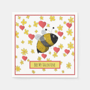 Servilleta De Papel Corazón rosado de la crema de toro de San Valentín
