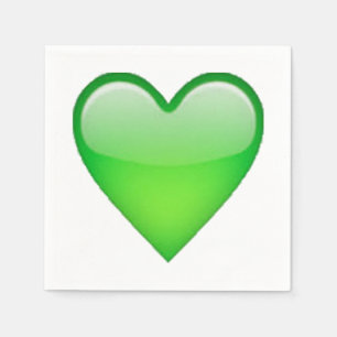 Servilleta De Papel Corazón verde - Emoji