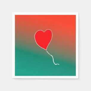 Servilleta De Papel Corazón volador