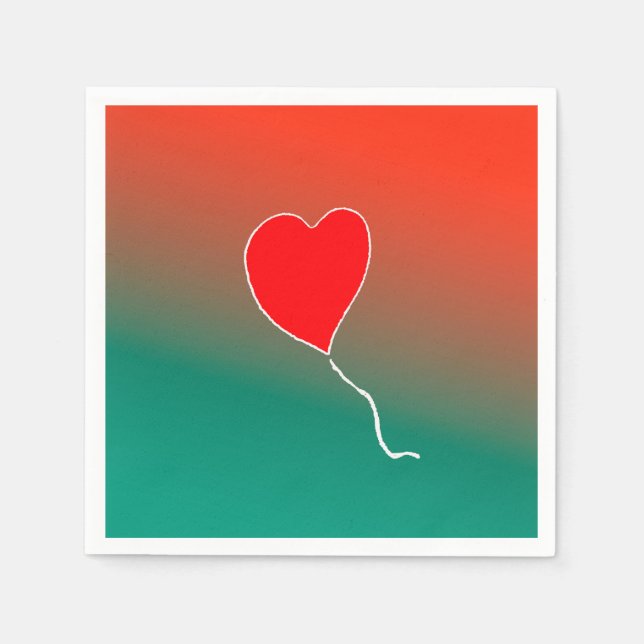 Servilleta De Papel Corazón volador (Anverso)