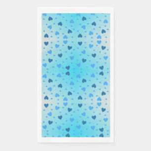 Servilleta De Papel Corazones azules dispersos en el anillo de diamant