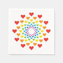 Servilleta De Papel Corazones coloridos