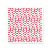 Corazones de acuarela rojos y rosados del día de S