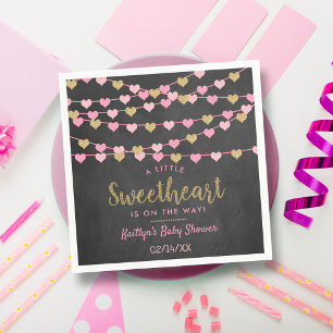 Servilleta De Papel Corazones de amor colgantes Pequeño amor Baby Show