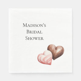 Servilleta De Papel Corazones de Fresa con Chocolate Romántico para De