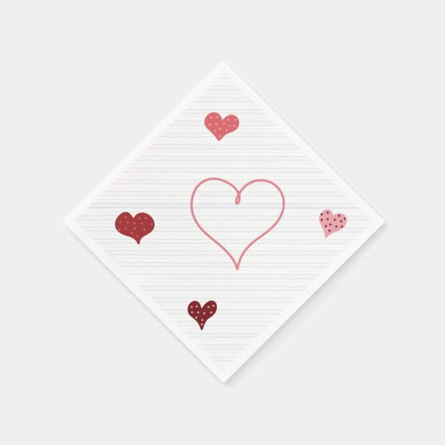 Servilleta De Papel Corazones de Sionna (Borde)