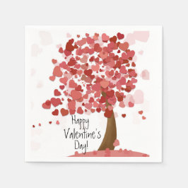 Servilleta De Papel Corazones Feliz Día de San Valentín Fiestas Napkin