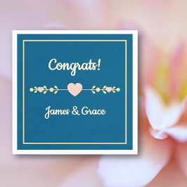 Servilleta De Papel ¡Corazones! Fiesta de compromiso personalizada