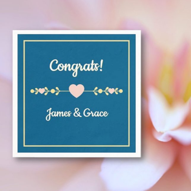 Servilleta De Papel ¡Corazones! Fiesta de compromiso personalizada  (Subido por el creador)