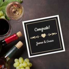 Servilleta De Papel ¡Corazones! Fiesta de compromiso personalizada